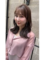 オルチャンヘアワンホンヘアくびれ艶髪ふんわりカールミディ