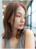 くびれ巻き/韓国風/ヨシンモリ/透明感カラー/レイヤーカット