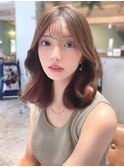 20代30代40代◎韓国ヘアー顔周りレイヤー青髪似合わせカットロブ