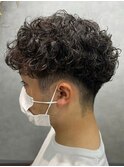 波巻きスパイラルパーマメンズマッシュツイストスパイラルパーマ