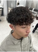 波巻きパーマ