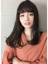 アン 青葉台(un) ワイドバングロング　アッシュダークブラウン　ワンレン