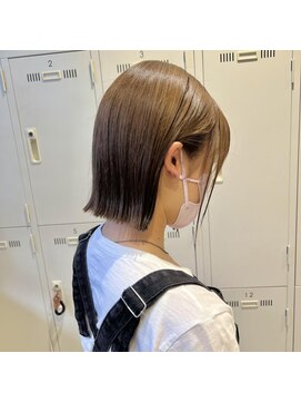 ステラバイケンジ(STELLA by KENJE) 切りっぱなしボブエアリーロングピンクブラウン美髪藤沢