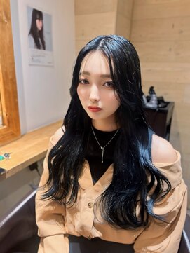 アルーシェ 新宿店(Alushe) 韓国レイヤー×ブルーブラック×髪質改善