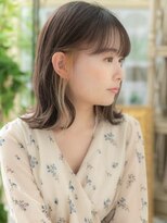 カバーヘア ブリス 上尾西口店(COVER HAIR bliss)&nbsp;インナーカラーシースルー前髪外ハネロブh3上尾20代30代40代