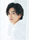 アップバング・ニュアンスパーマ・メンズカット