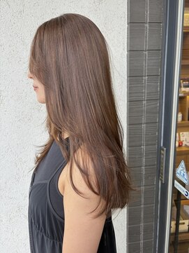 イデア 研究学園店(idea) ロングレイヤー×ベージュブラウンカラー