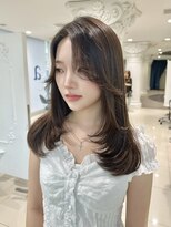 エアー 青山(AIR) レイヤーカットハッシュカットアッシュグレージュブラウン