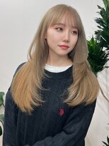 ピープスアンドスー 表参道 渋谷(Peeps&Suu.)&nbsp;ハイトーンレイヤーカット/前髪あり／韓国へア／渋谷／表参道