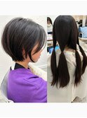 キッズカット◎丸みショートボブ女の子◎ヘアドネーション小学生