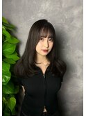 シニヨンヘアーチャコルグレーモーブブラウン