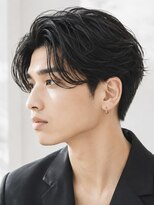 マグカーネバイフィフス オカヤ(Mag KANE by fifth okaya) 松本メンズカット大人毛流れセンターパートニュアンスパーマ30代