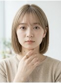 前下がりボブ 切りっぱなしボブ ショートボブ 縮毛矯正 美髪