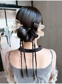 おくれ毛ロンググレージュ韓国ヘアオリーブベージュ_ba584453