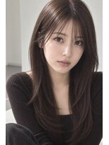 ダル 渋谷/表参道(DAL.)&nbsp;ミディアムレイヤーロングレイヤーダークブラウン韓国風