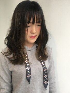 ヘアメイク オブジェ(hair make objet) グレージュインナーカラー KAI