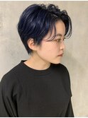 ☆オシャレネイビーカラーのハンサムショート☆前田茜
