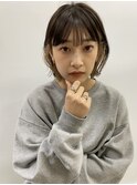 【mee.ユウ】ボブ インナーカラ ベージュ
