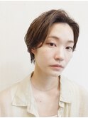 前髪長め大人小顔ショート30代40代50代　藤沢