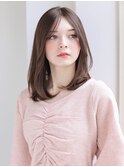 艶髪 ミディアム 髪質改善  ベージュカラー 酸熱 透明感カラー