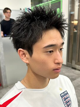 エルマーク 梅田中津(L-MARK) スパイキーショートザクザクショートアップバングツーブロック