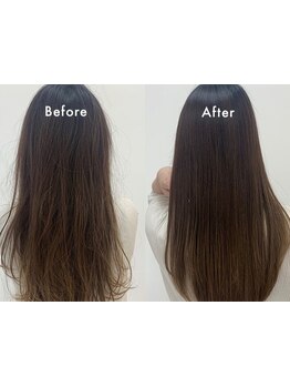 【酸性ストレート】ダメージを最小限に抑え、自然なナチュラルストレートに☆ハイダメージ毛も施術可能！