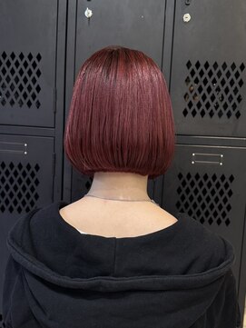 ヲタク(wotaku.) レッドカラーカシスカラーワインレッド暖色カラーボルドーカラー