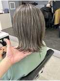 ハイライトカラー×外ハネボブ