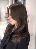 かきあげ前髪 ロングレイヤー ミディアムレイヤー
