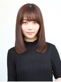 アクセントカラーが可愛いストレート
