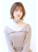 外ハネミニウルフボブ