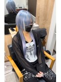 【エクステ】Wカラー＋ブルーシルバー/最高品質人毛