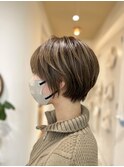 ◇大人可愛い20代30代40代50代前下がりショートボブ丸みショート