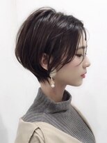ビューブルー 亀戸錦糸町(VIEW BLUE)&nbsp;【ショートボブ】黒髪カタログ/オリーブグレー/小顔に見せるヘア