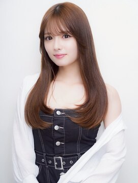 セプト 天神大名(SEPT.) 髪質改善カラー ミルクティー ロングレイヤー ワンカール 20代