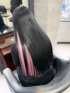 オズ 梅田店(OZ) オフブラック×インナーピンクパール/エクステ20枚