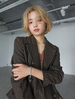 アンドスタイル(&style)&nbsp;【TSUJI】ケアブリーチ ダブルカラー ベージュ 学割U24 ボブ