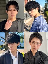 メンズカット＆パーマ《波巻きパーマ、スパイラルパーマ、センターパート、スパイキーショートが特に人気》