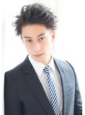 簡単に決まる！　外国人風　無造作アップバング！！