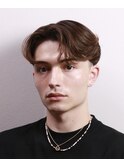 ラフカール　ニュアンスパーマ　リバースセンターパート　メンズ