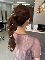 グラム 安城桜井店(gram) パーティーヘアセット_二次会_イベント_ポニー編み下ろし_R81022