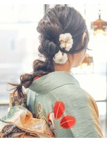 ニコヘアー(niko hair)&nbsp;成人式ヘア★ロープポニー