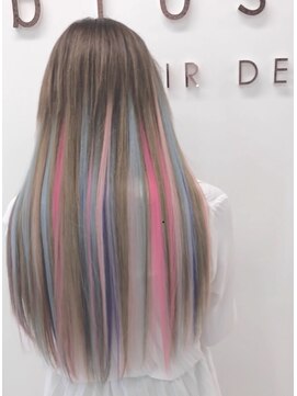 ブロッサム ヘアデザイン(blossom) ロングレインボー
