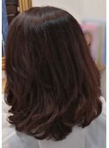 デザインパーマ大人可愛いミディアムセミロングモカブラウン