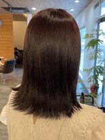 ミルヘアデザイン(mil hair design) レイヤーカットアッシュカラーグレージュ透明感カラー前髪