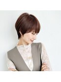 大人可愛い/20代30代40代/丸みショート/ショートボブ