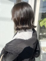 ヘアーデザイン リボン(hair design Ribon) 切りっぱなしボブ/外ハネ/赤味なしベージュカラー