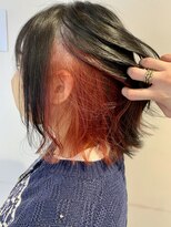 アズールサン 草加西口店(azule-sun)&nbsp;インナーカラー,ケアブリーチ,レッド【草加】