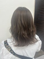 ヘアー ルセロ アット プリム(hair lucero @ prim) アッシュベージュ×ウェーブ巻き