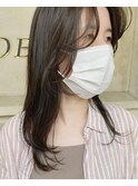ミディアムレイヤー/グレージュカラー/30代